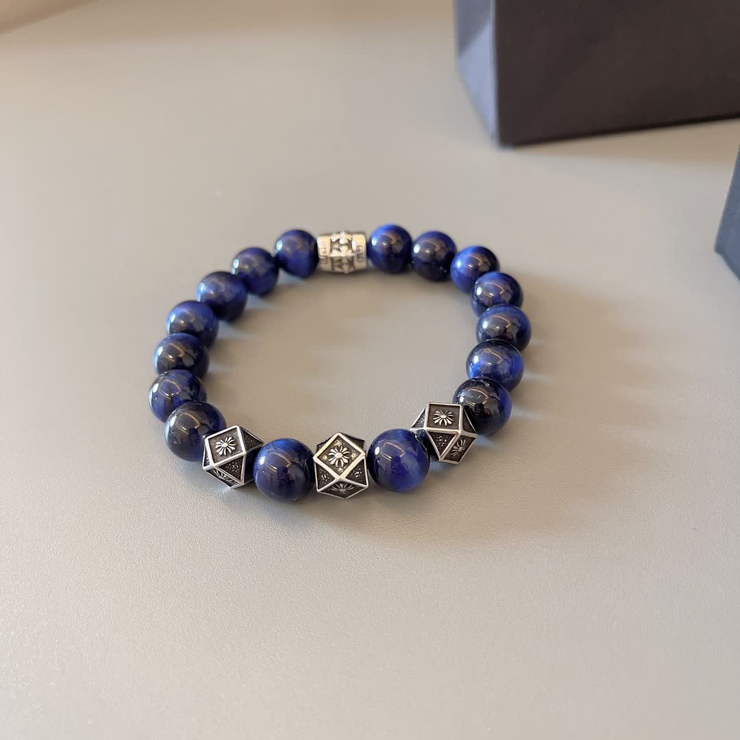 Chrome Hearts Blue Beaded Bracelet